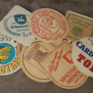 european beer mats from the 40s